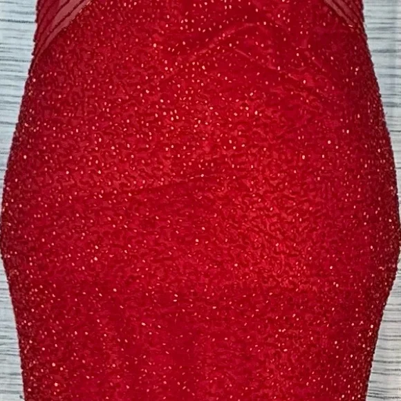 Scala Red beaded Evening Gown - Picture 4 of 16